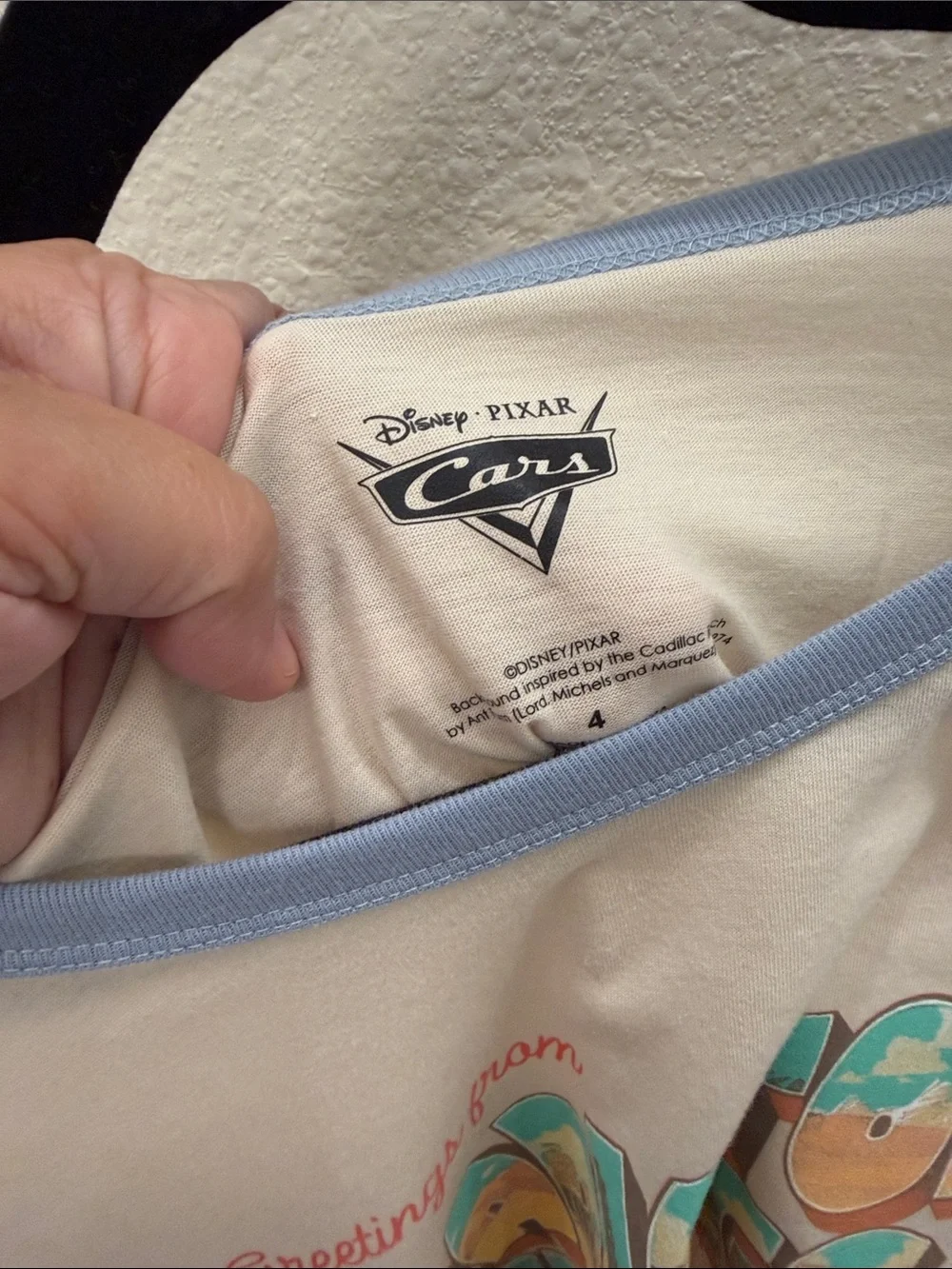 torrid  “Disney Cars” Cream Crop Tee